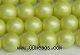 CSB1388 15.5 inches 10mm matte round shell pearl beads wholesale