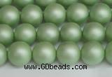 CSB1392 15.5 inches 8mm matte round shell pearl beads wholesale