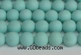 CSB1400 15.5 inches 4mm matte round shell pearl beads wholesale