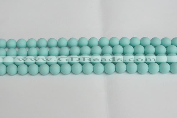 CSB1403 15.5 inches 10mm matte round shell pearl beads wholesale