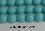 CSB1407 15.5 inches 8mm matte round shell pearl beads wholesale