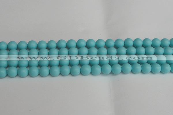 CSB1408 15.5 inches 10mm matte round shell pearl beads wholesale