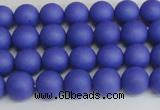 CSB1410 15.5 inches 4mm matte round shell pearl beads wholesale