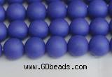 CSB1411 15.5 inches 6mm matte round shell pearl beads wholesale