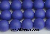 CSB1413 15.5 inches 10mm matte round shell pearl beads wholesale