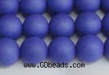 CSB1414 15.5 inches 12mm matte round shell pearl beads wholesale