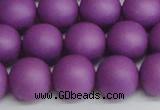 CSB1419 15.5 inches 12mm matte round shell pearl beads wholesale