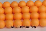 CSB1420 15.5 inches 4mm matte round shell pearl beads wholesale