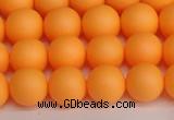 CSB1422 15.5 inches 8mm matte round shell pearl beads wholesale