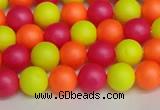 CSB1426 15.5 inches 6mm matte round shell pearl beads wholesale