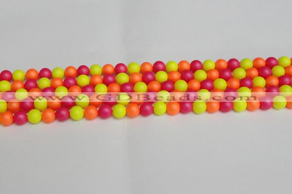 CSB1426 15.5 inches 6mm matte round shell pearl beads wholesale