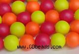 CSB1427 15.5 inches 8mm matte round shell pearl beads wholesale