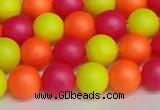 CSB1428 15.5 inches 10mm matte round shell pearl beads wholesale