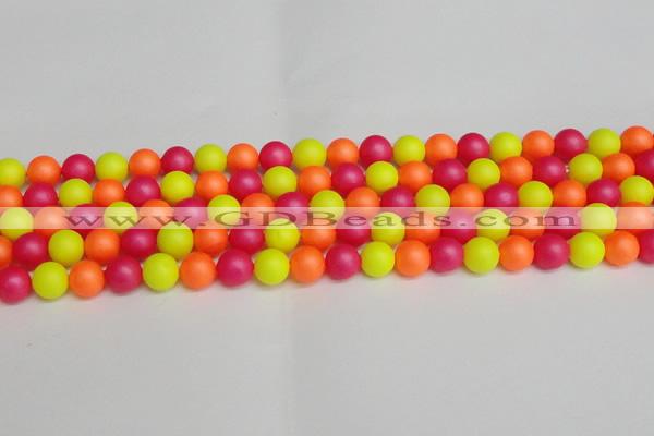 CSB1428 15.5 inches 10mm matte round shell pearl beads wholesale