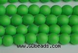 CSB1430 15.5 inches 4mm matte round shell pearl beads wholesale