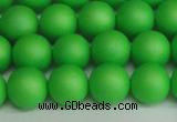 CSB1433 15.5 inches 10mm matte round shell pearl beads wholesale