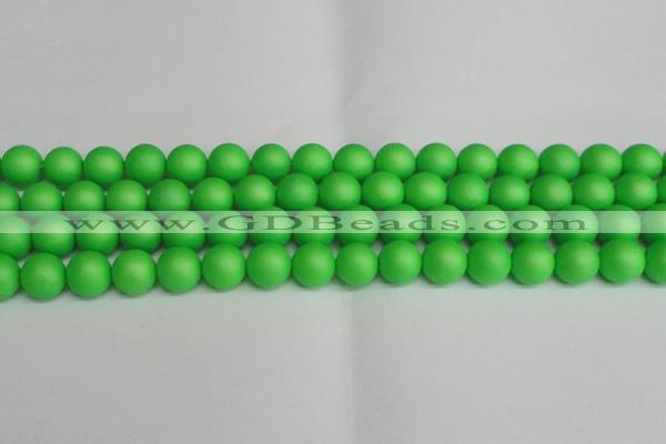 CSB1434 15.5 inches 12mm matte round shell pearl beads wholesale