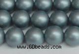 CSB1438 15.5 inches 10mm matte round shell pearl beads wholesale