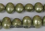 CSB144 15.5 inches 12*15mm – 13*16mm oval shell pearl beads