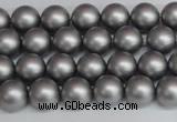 CSB1441 15.5 inches 6mm matte round shell pearl beads wholesale