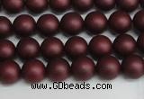 CSB1450 15.5 inches 4mm matte round shell pearl beads wholesale