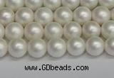 CSB1600 15.5 inches 4mm round matte shell pearl beads wholesale