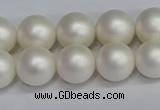 CSB1602 15.5 inches 8mm round matte shell pearl beads wholesale