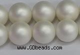 CSB1604 15.5 inches 12mm round matte shell pearl beads wholesale