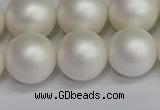 CSB1605 15.5 inches 14mm round matte shell pearl beads wholesale