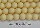 CSB1610 15.5 inches 4mm round matte shell pearl beads wholesale