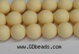 CSB1611 15.5 inches 6mm round matte shell pearl beads wholesale