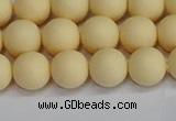 CSB1612 15.5 inches 8mm round matte shell pearl beads wholesale