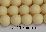 CSB1613 15.5 inches 10mm round matte shell pearl beads wholesale