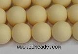 CSB1614 15.5 inches 12mm round matte shell pearl beads wholesale