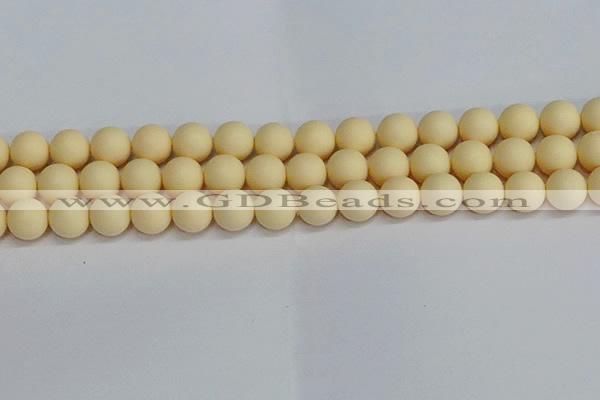 CSB1614 15.5 inches 12mm round matte shell pearl beads wholesale