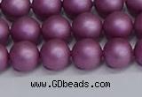 CSB1632 15.5 inches 8mm round matte shell pearl beads wholesale