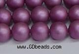 CSB1633 15.5 inches 10mm round matte shell pearl beads wholesale