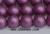 CSB1634 15.5 inches 12mm round matte shell pearl beads wholesale