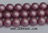 CSB1640 15.5 inches 4mm round matte shell pearl beads wholesale