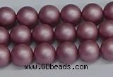 CSB1641 15.5 inches 6mm round matte shell pearl beads wholesale