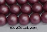 CSB1642 15.5 inches 8mm round matte shell pearl beads wholesale