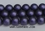 CSB1651 15.5 inches 6mm round matte shell pearl beads wholesale