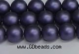 CSB1652 15.5 inches 8mm round matte shell pearl beads wholesale