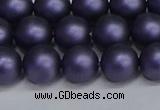 CSB1653 15.5 inches 10mm round matte shell pearl beads wholesale