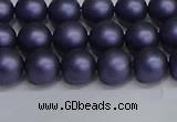 CSB1661 15.5 inches 6mm round matte shell pearl beads wholesale