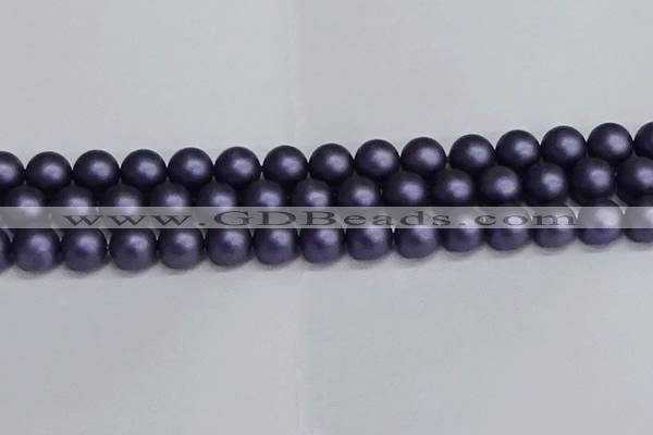 CSB1664 15.5 inches 12mm round matte shell pearl beads wholesale