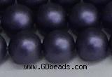 CSB1665 15.5 inches 14mm round matte shell pearl beads wholesale