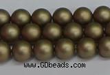 CSB1671 15.5 inches 6mm round matte shell pearl beads wholesale