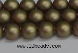 CSB1672 15.5 inches 8mm round matte shell pearl beads wholesale