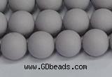 CSB1682 15.5 inches 8mm round matte shell pearl beads wholesale